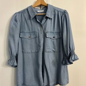 Avara Blue Denim Blouse